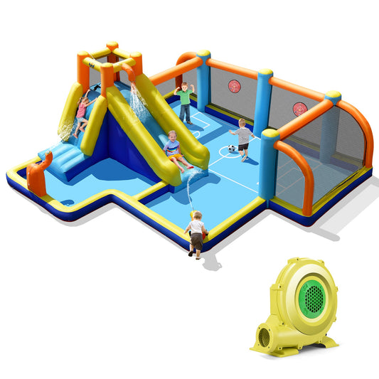 Giant Soccer-Themed Inflatable Water Slide with 735W Blower - Tampa Home & Garden Store