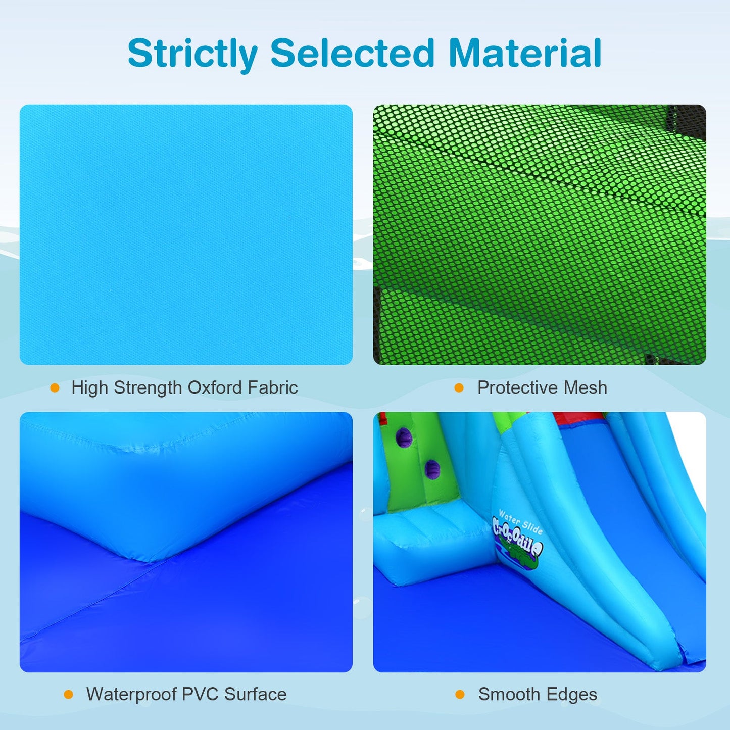 7-in-1 Inflatable Bounce House with Splashing Pool DirectDeals Oxford fabric protective mesh on Tampa Home & Garden Store