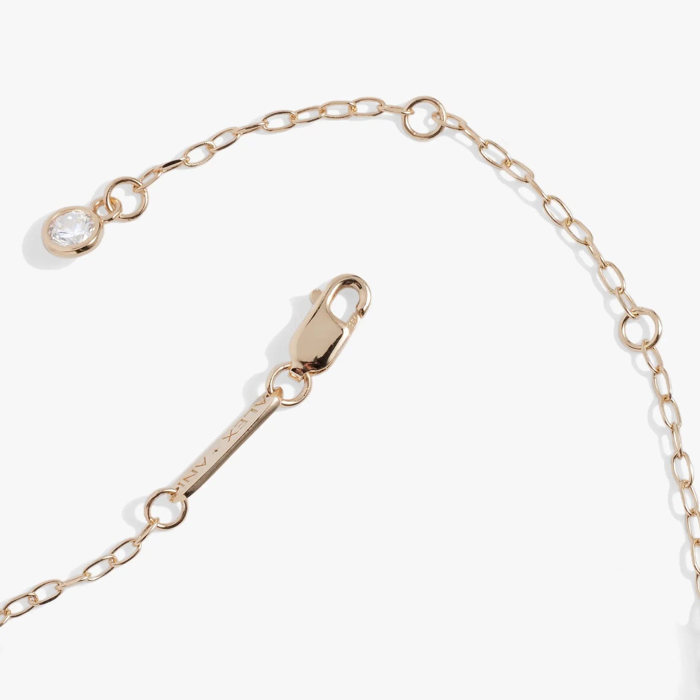 Initial D Precious Elongated Necklace by ALEX AND ANI with rose-gold chain and crystal pendant on Tampa Home & Garden Store