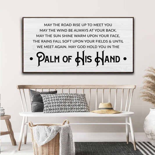 Irish Blessing Farmhouse Sign IV canvas Tailored Canvases white woodgrain black lettering on Tampa Home & Garden Store