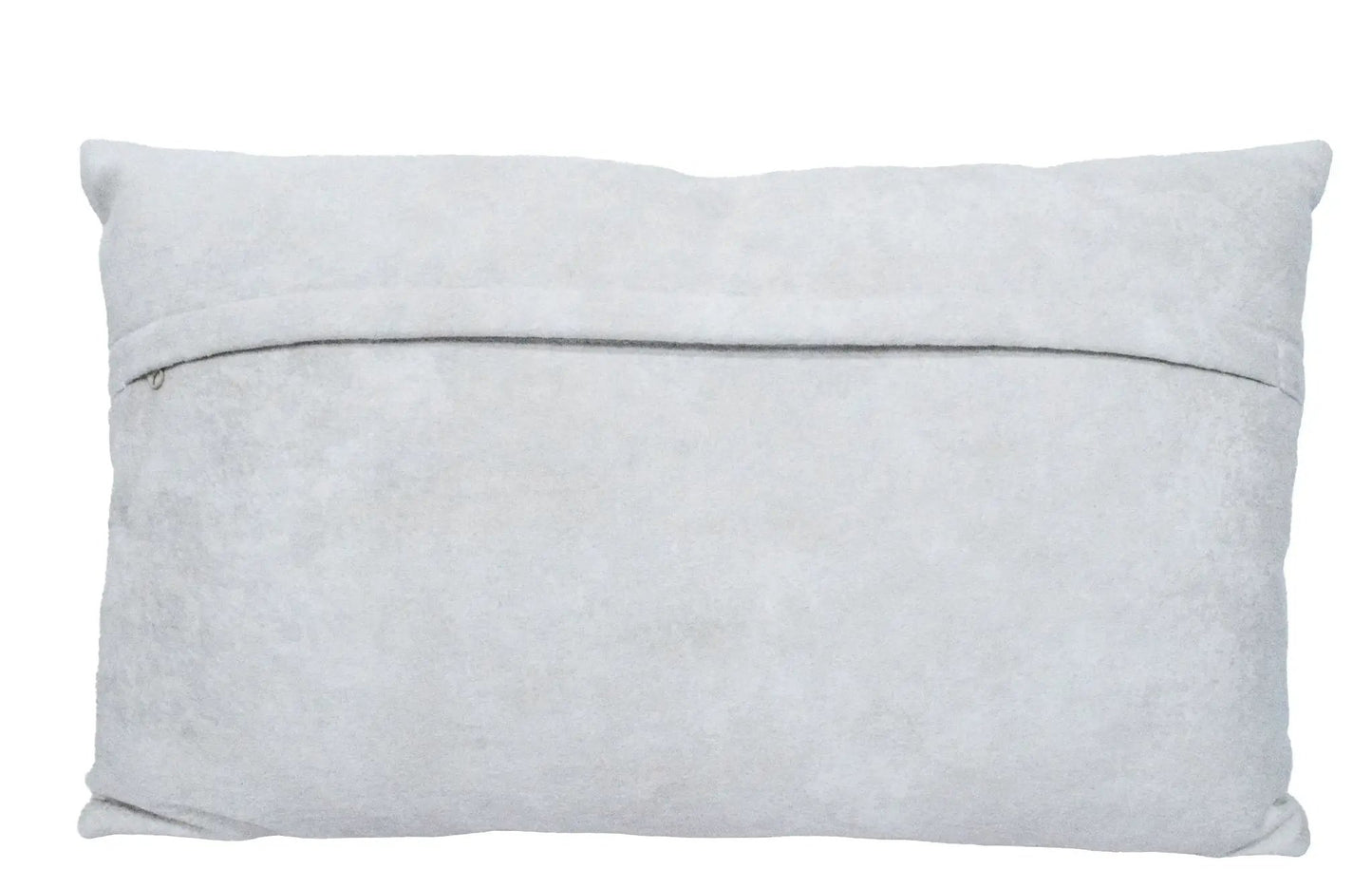 Ivory luxury velvet lumbar throw pillow with exposed zipper edge on Tampa Home & Garden Store