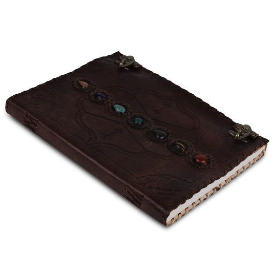 Colosseum Journal Vintage Leather Sketchbook brown leather cover with beads Classy Leather Bags on Tampa Home & Garden Store