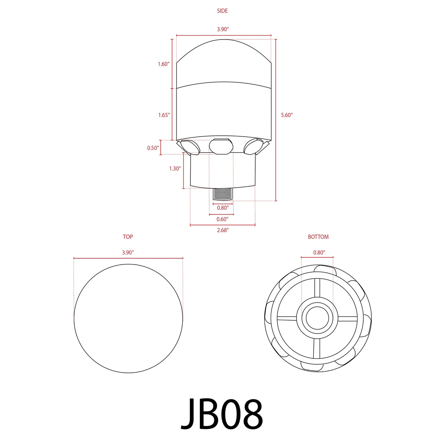 JB08 low voltage junction box multi-zone hub diagram with side and bottom views on Tampa Home & Garden Store