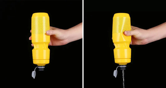 Jiiso cycling water bottle 620ml/750ml yellow plastic bottle flip cap on Tampa Home & Garden Store