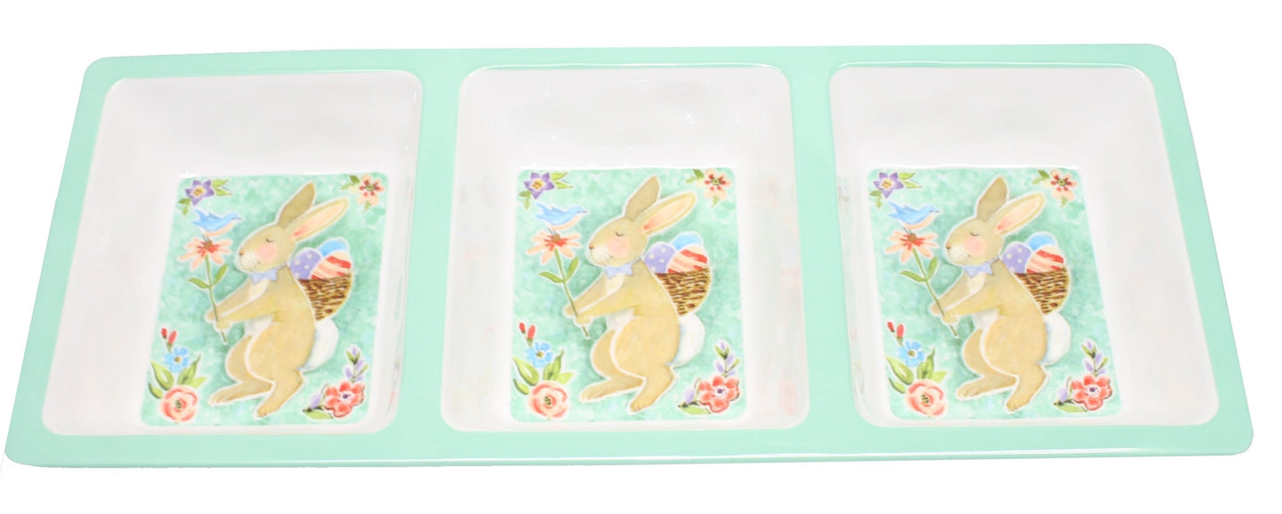 Joy Of Easter 3 Section Relish Tray - Tampa Home & Garden Store