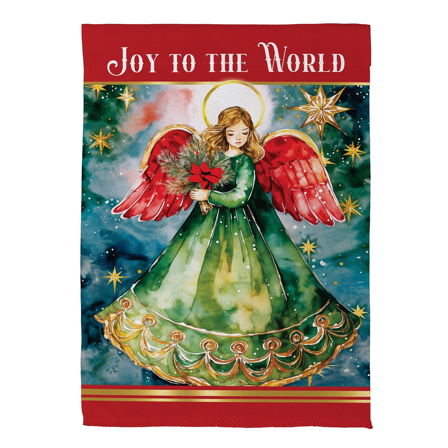 Joy To The World Angel Suede House Flag - Tampa Home & Garden Store