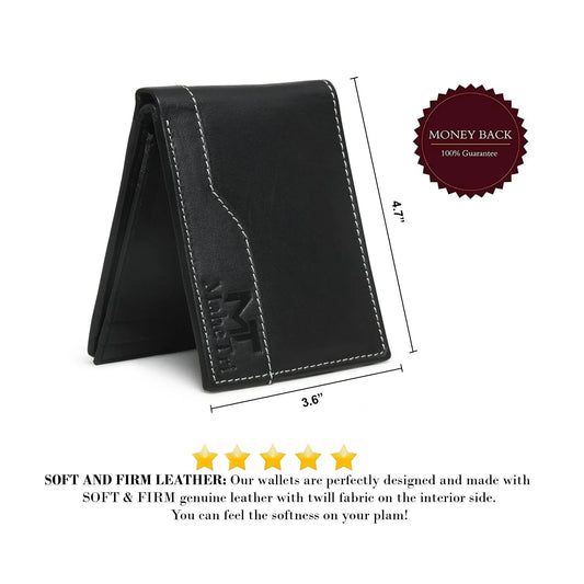 Judson Bi-Fold Wallet Black leather RFID-blocking by Classy Leather Bags on Tampa Home & Garden Store
