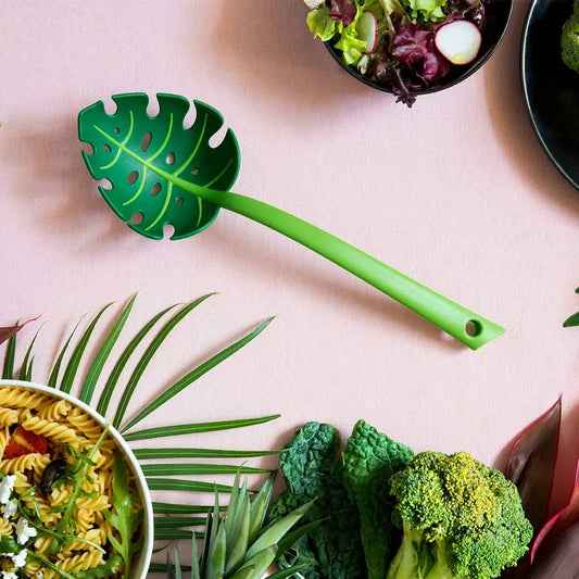 Jungle Spoon Ladle green monstera leaf design by OTOTO DESIGN for kitchen & dining on Tampa Home & Garden Store
