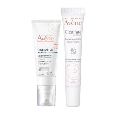 Avène skincare set with 2 tubes: Tolérance hydrating cream and Cicalfate repair balm on Tampa Home & Garden Store