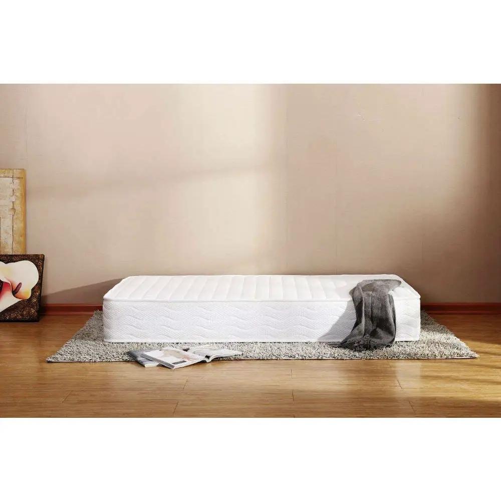 HomePacific King Size 8-Inch Talalay Latex Hybrid Mattress white on rug in a neutral bedroom on Tampa Home & Garden Store