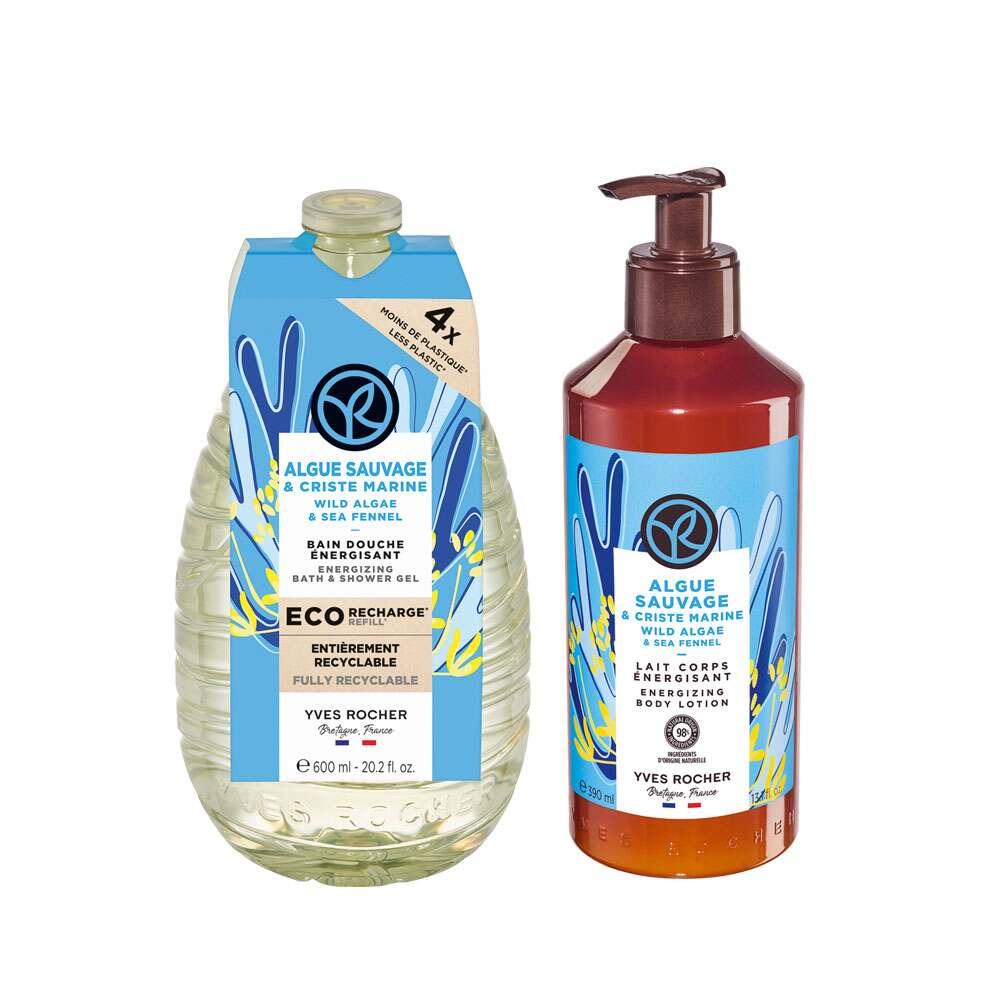 Oceanic Breeze Body Lotion & Refill Shower Gel 2pc, Yves Rocher, blue algue sauvage packaging on Tampa Home & Garden Store