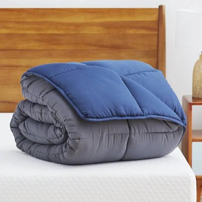 King All Seasons Grey/Navy Reversible Polyester Down Alternative Comforter - Tampa Home & Garden Store