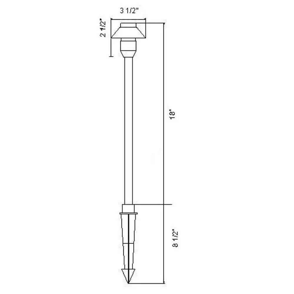 KL303 12V aluminum mushroom landscape path light with stake by Kings Outdoor Lighting on Tampa Home & Garden Store