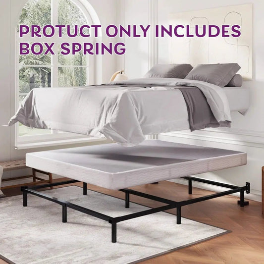 King size 5-inch metal box spring foundation with white fabric cover by HomePacific heavy steel on Tampa Home & Garden Store