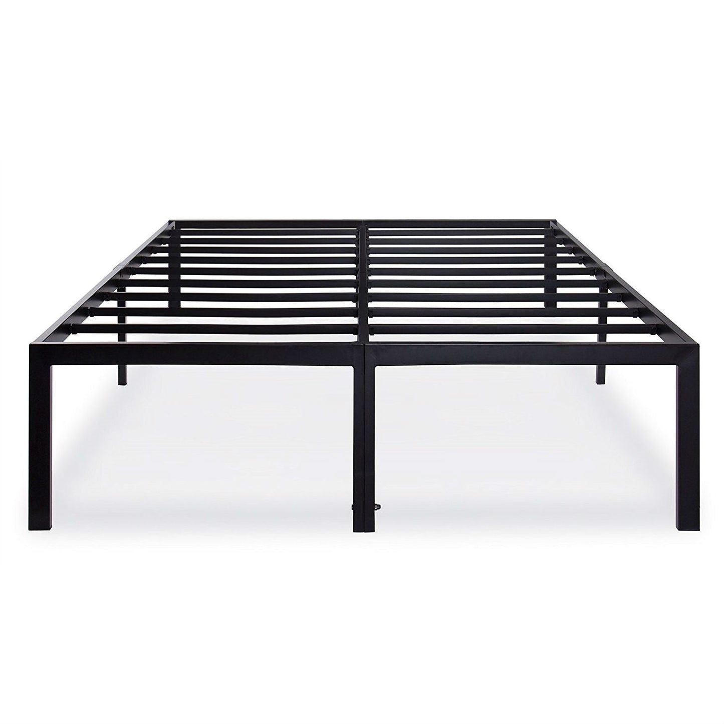 Base de cama de metal resistente tamaño King de 18 pulgadas de alto con listones de acero