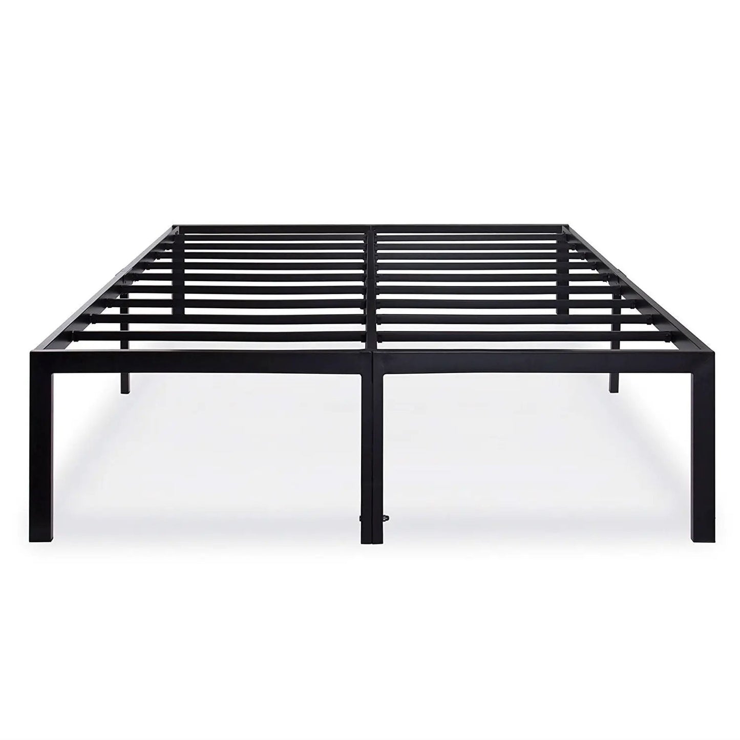 King size 18-inch High Rise Heavy Duty Metal Platform Bed Fame with Steel Slats - Tampa Home & Garden Store