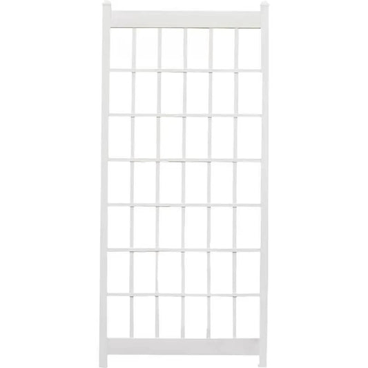 Outdoor 85-inch x 38-inch White PVC Vinyl Lattice Garden Trellis - Tampa Home & Garden Store