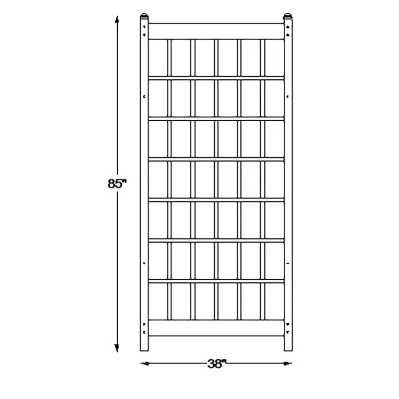Outdoor 85-inch x 38-inch White PVC Vinyl Lattice Garden Trellis - Tampa Home & Garden Store