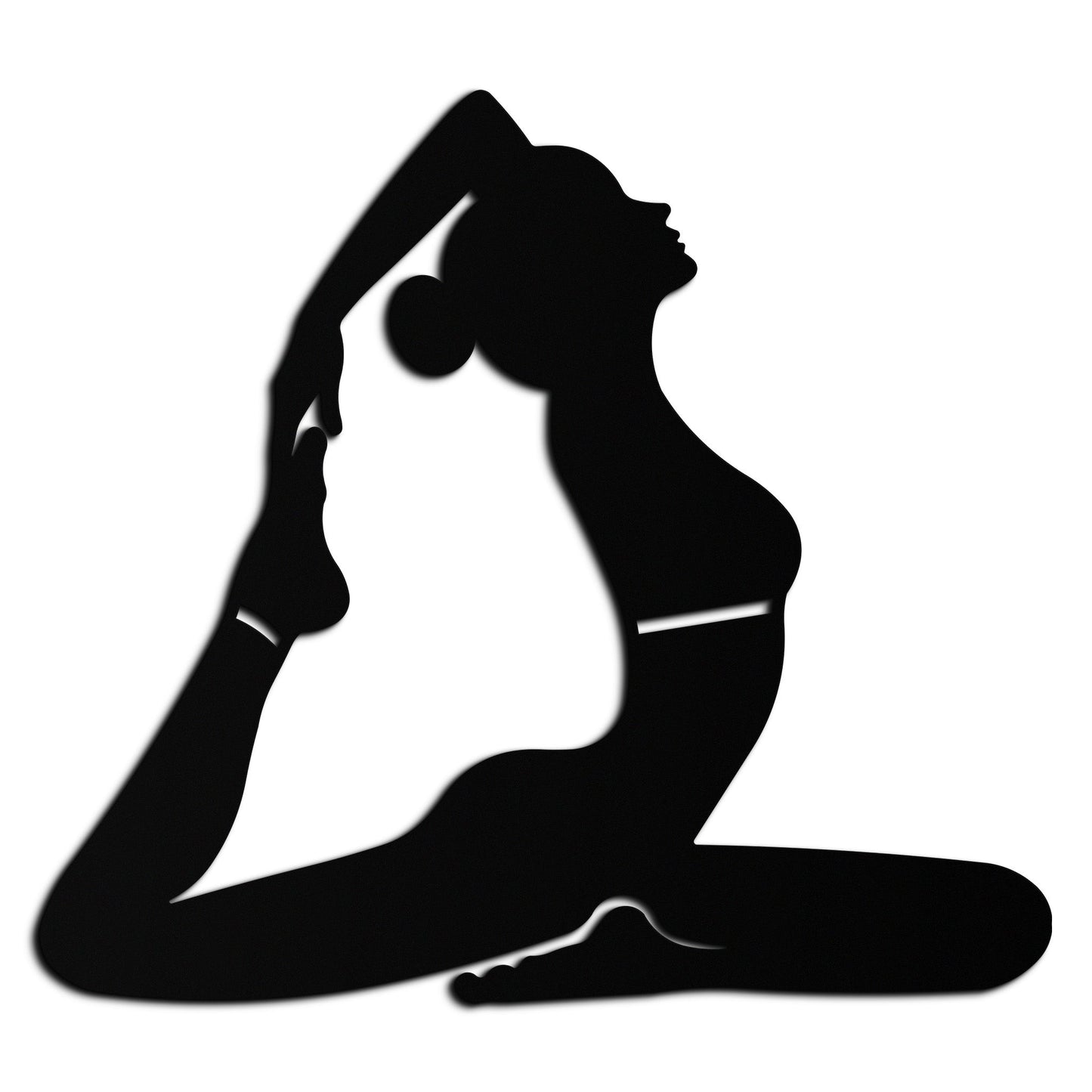 Kapotasana Pose Silhouette Metal Wall Art – Yoga-Inspired Minimalist Decor- KAF384 - Tampa Home & Garden Store