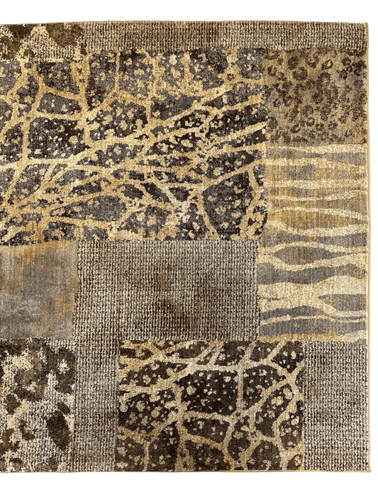 Karastan Carmel Santa Lucia Chestnut Area Rug browns and taupe distressed texture on Tampa Home & Garden Store