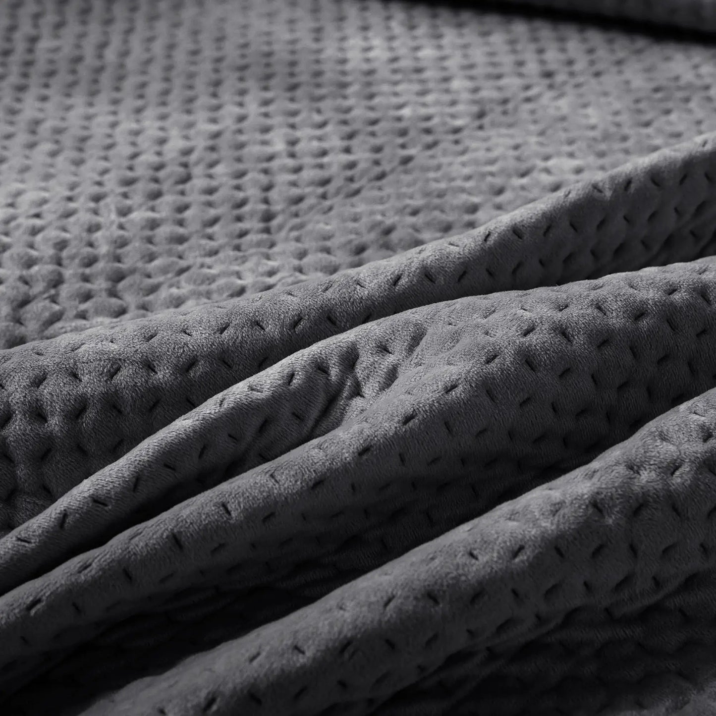 Gray velvet bedspread from Kasentex All Season Velvet Quilt Set on Tampa Home & Garden Store