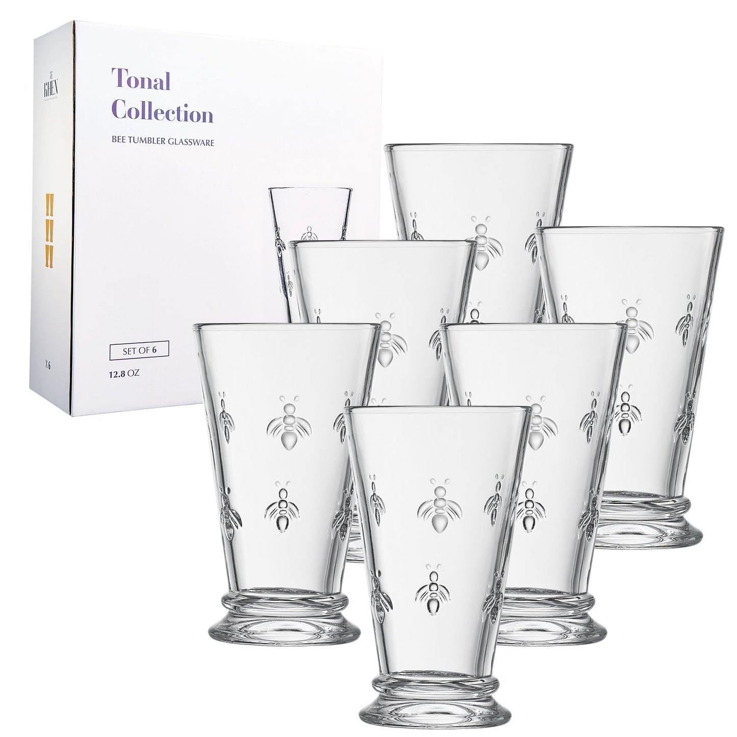 Classica Bee Highball Glassware Set of 6