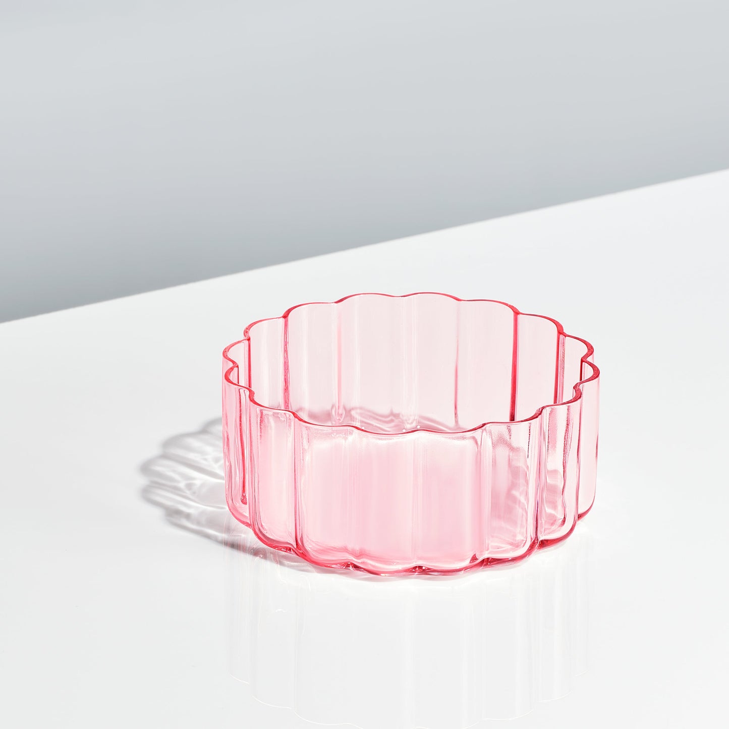 Glass Flower Bowls Set Of Two For Home Decor
