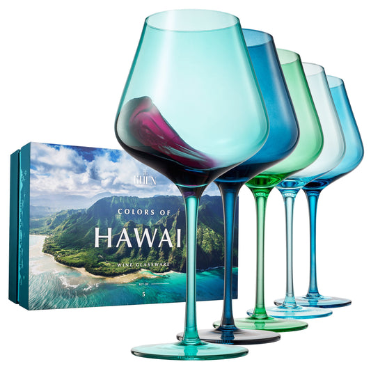 Stagioni Hawaii Stemmed Wine Glasses Set of 5