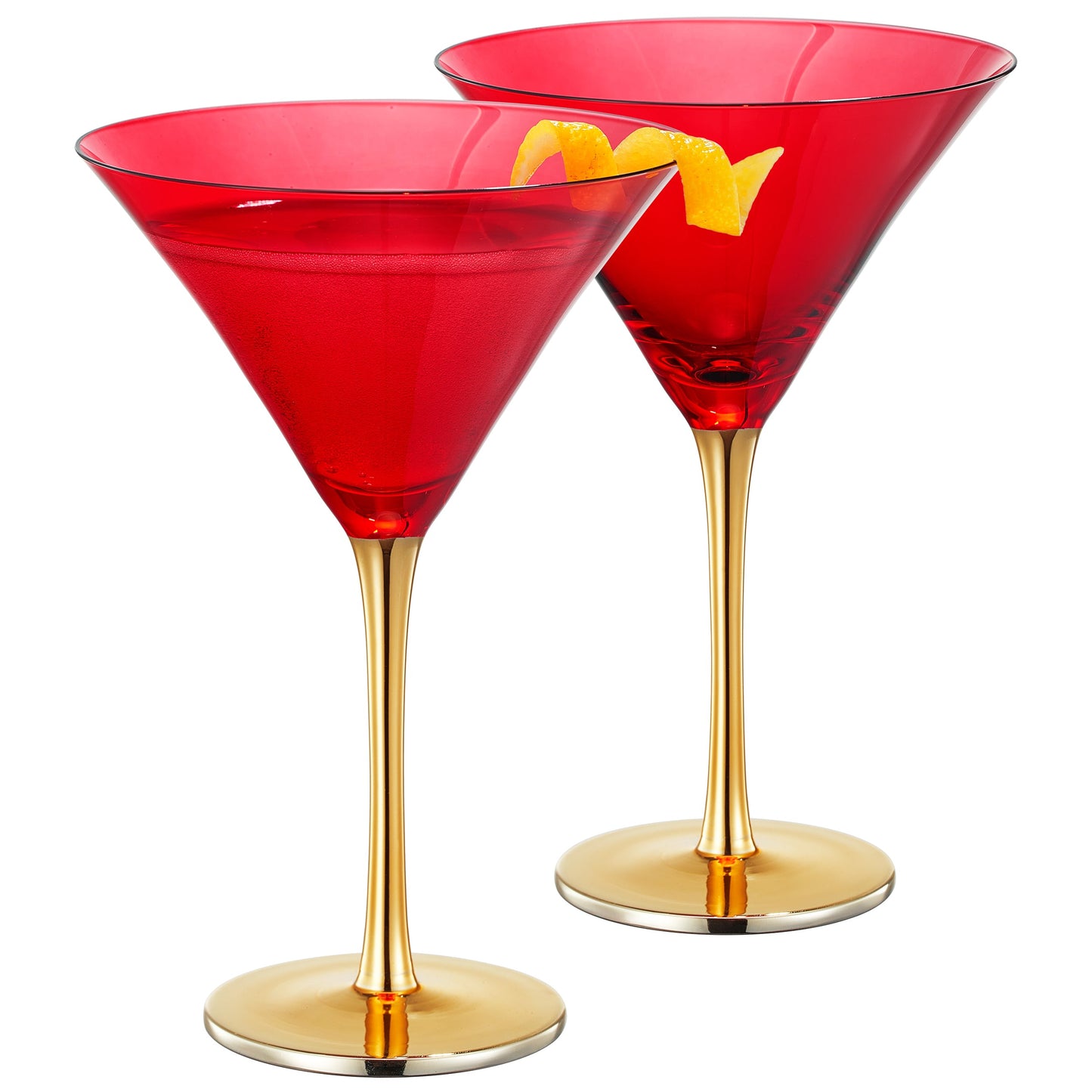 Deco and Pink Champagne Coupe Glassware Set