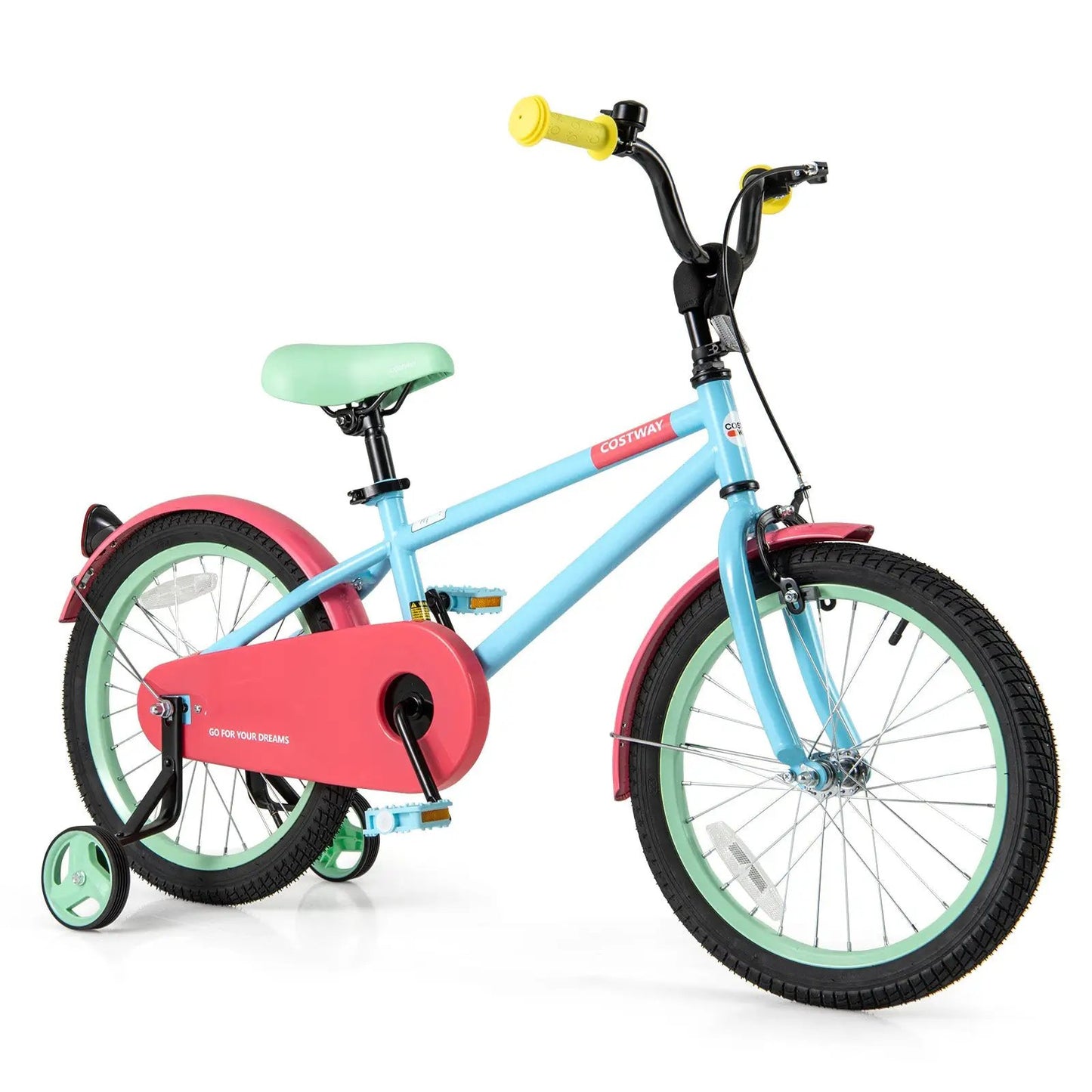 Kids Bike with Adjustable Handlebar and Saddle Blue-12 Inches - Tampa Home & Garden Store