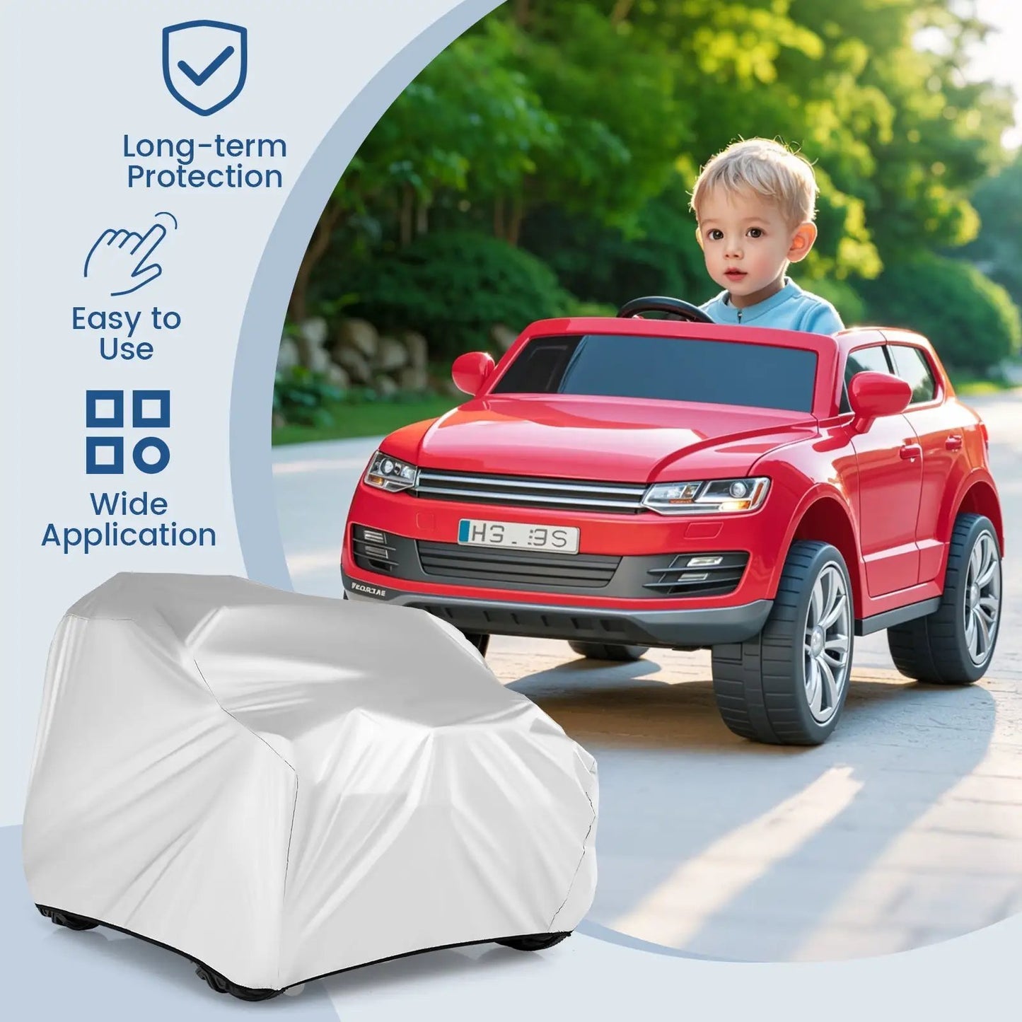 (Only Cover) Kids Car Cover for Power Ride-On Toy Car with Storage Bag - Tampa Home & Garden Store