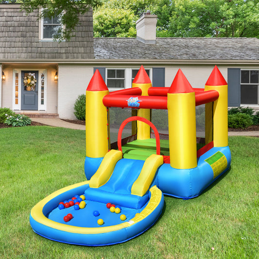 Inflatable Kids Slide Bounce House with 550w Blower - Tampa Home & Garden Store