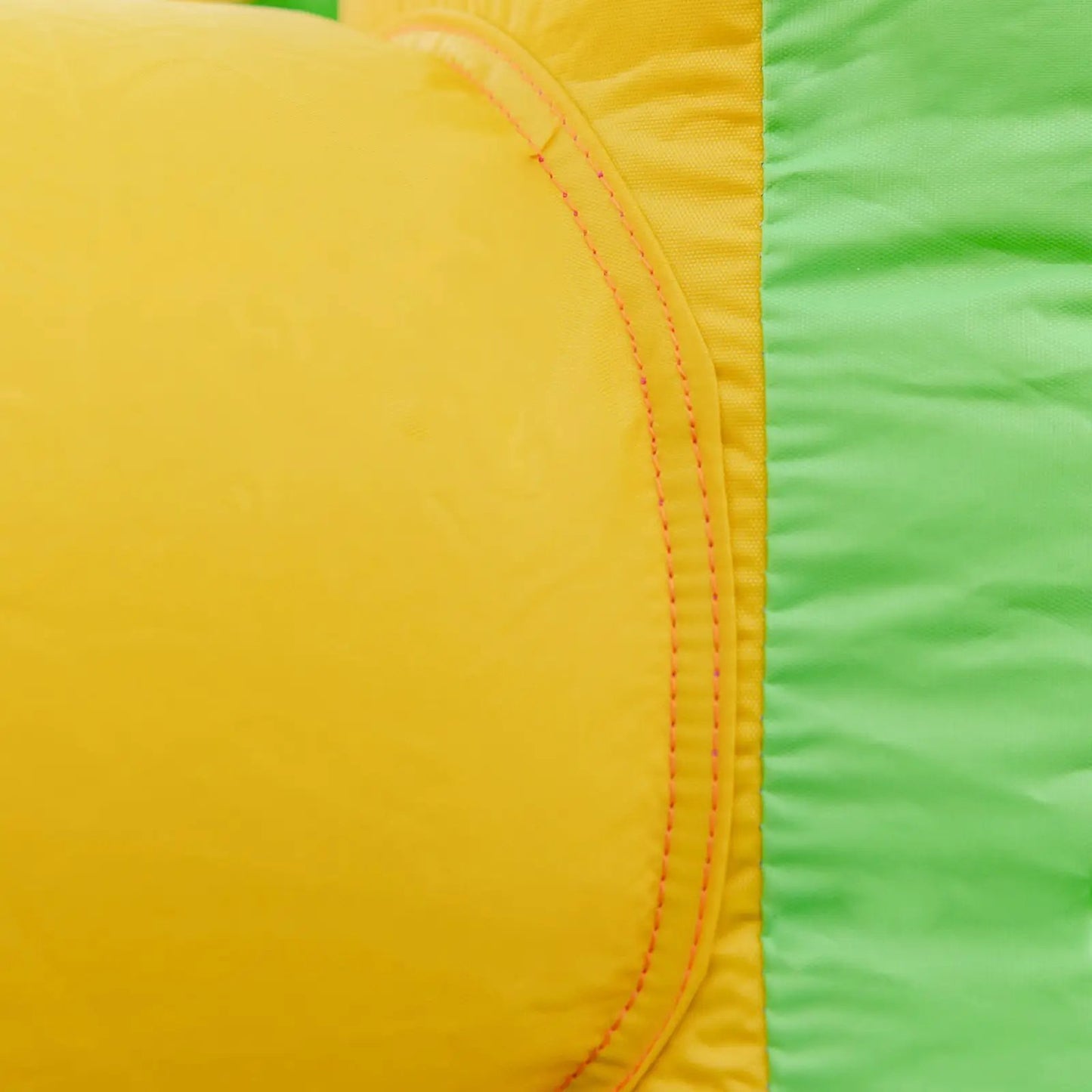 Kids inflatable water slide for yard DirectDeals yellow green fabric with orange stitching on Tampa Home & Garden Store