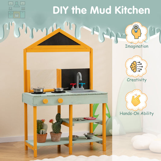 Kids Kitchen Playset with Root Viewer Planter and Rotatable Faucet - Tampa Home & Garden Store