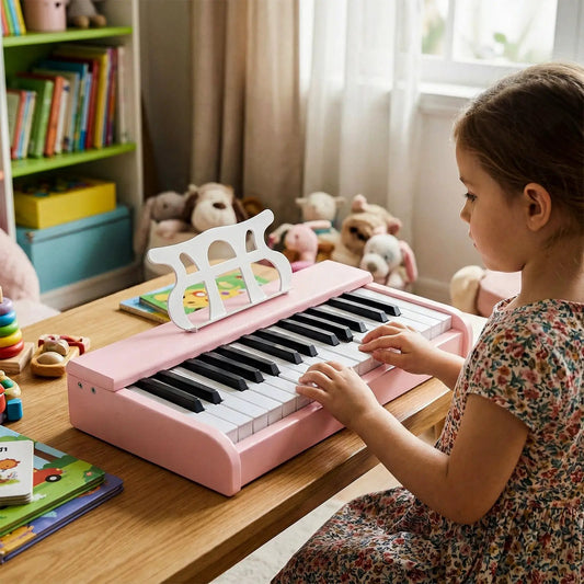 Kids 30 Keys Digital Piano for Beginners pink keyboard with music stand DirectDeals on Tampa Home & Garden Store
