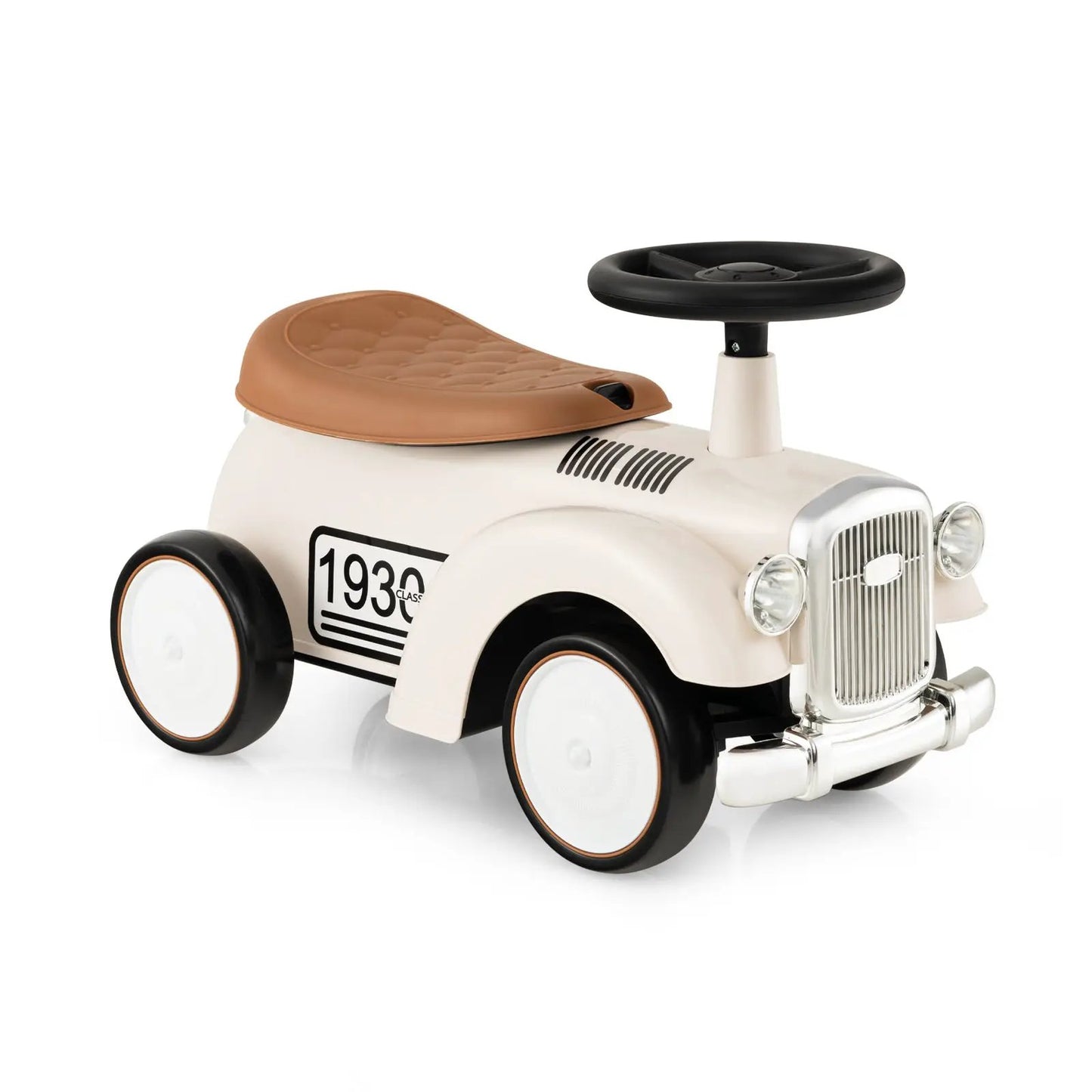 Kids Sit to Stand Vehicle with Working Steering Wheel and Under Seat Storage-Green - Tampa Home & Garden Store