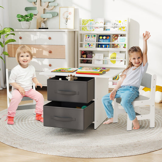 Kids-Table-and-2-Chairs-Set Removable-Storage-Drawers - Tampa Home & Garden Store