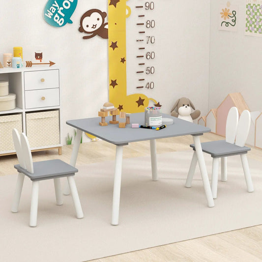 Kids table and chairs set for arts and crafts, 3-piece table with white legs DirectDeals on Tampa Home & Garden Store