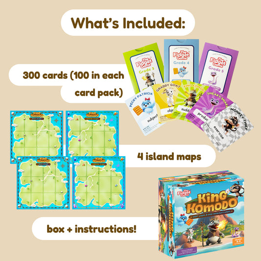 King Komodo expansion card packs with 300 cards and 4 island maps by The Fidget Games on Tampa Home & Garden Store