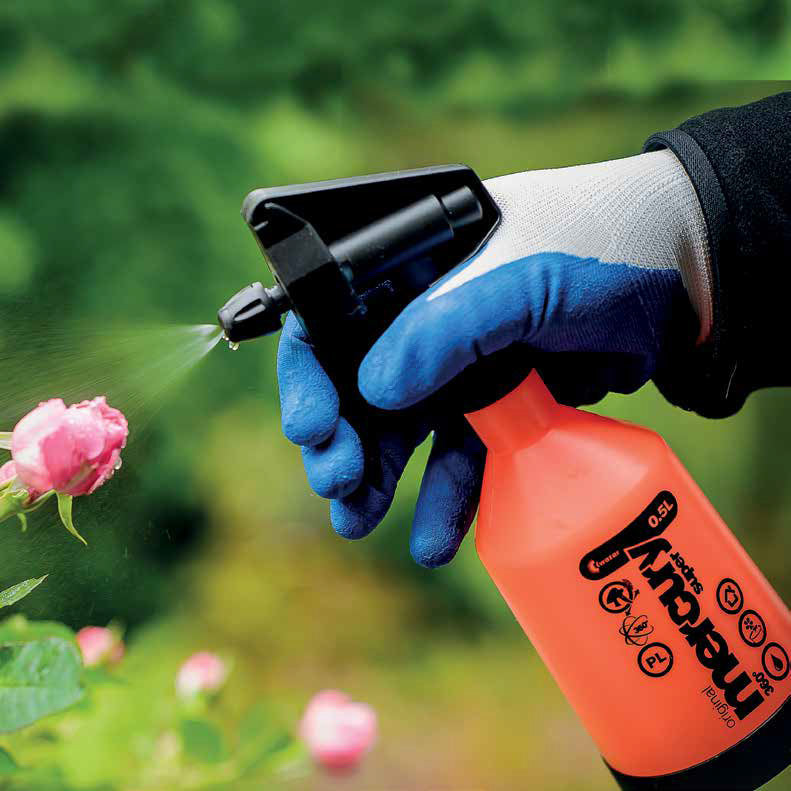 Kwazar Mercury Trigger Sprayer, orange handheld double-action sprayer on Tampa Home & Garden Store