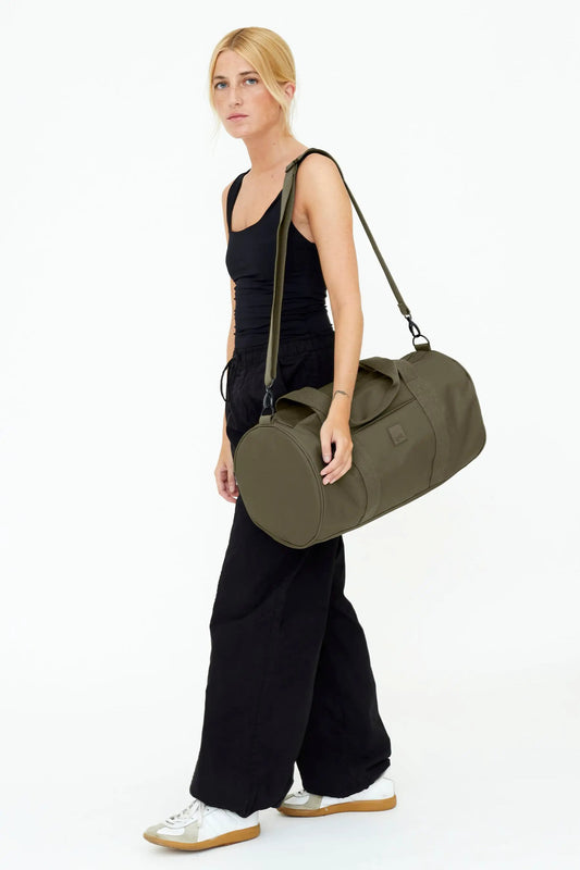 Everyday Bag Olive olive green Lefrik USA duffel bag for travel and daily use on Tampa Home and Garden Store