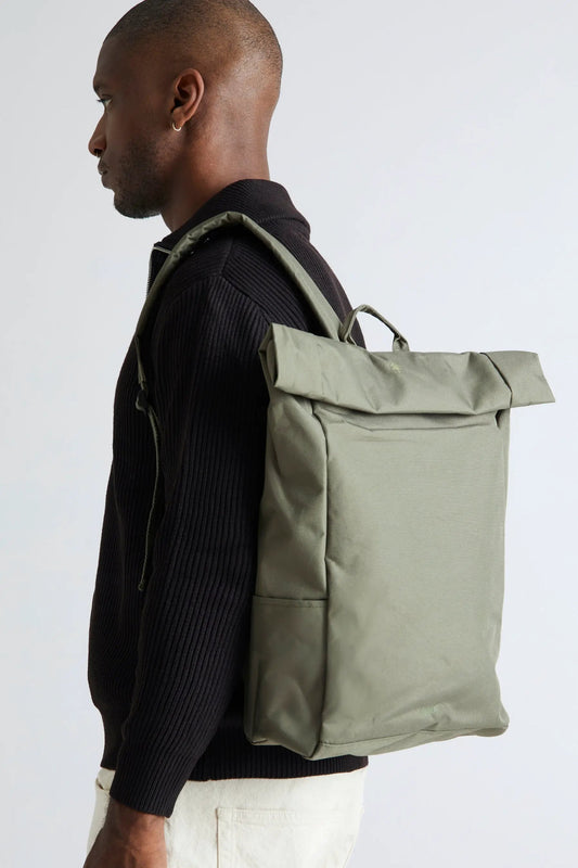 Roll Backpack Olive with Laptop Sleeve Lefrik USA olive-green fabric on Tampa Home & Garden Store