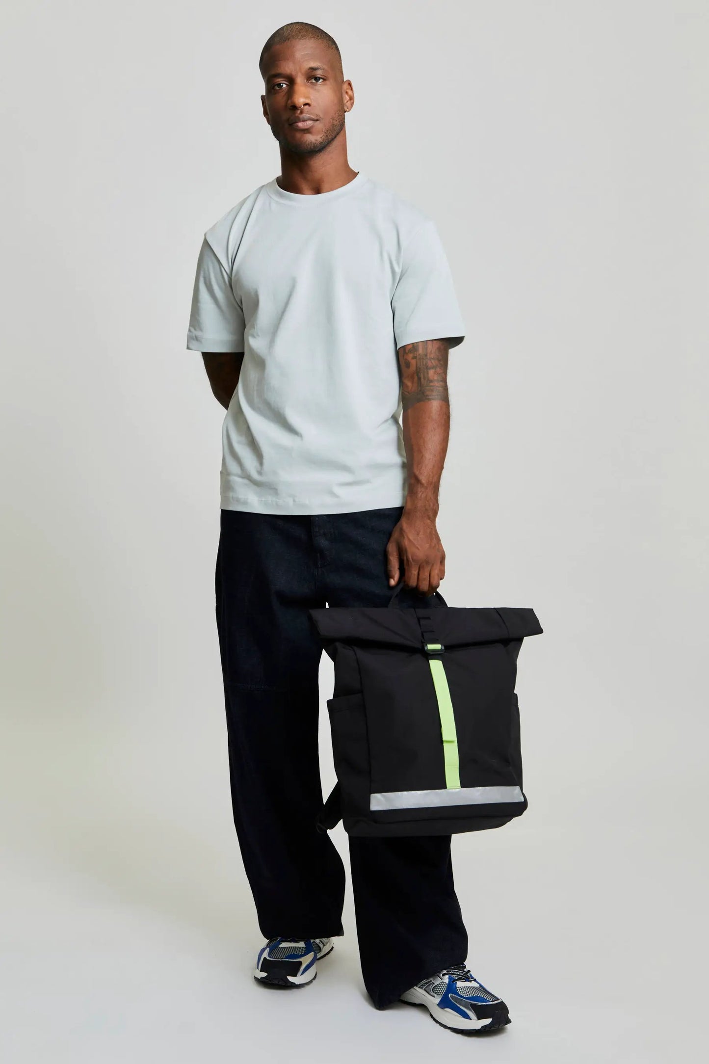 Lars Roll Backpack Black Lime Vandra - Tampa Home & Garden Store