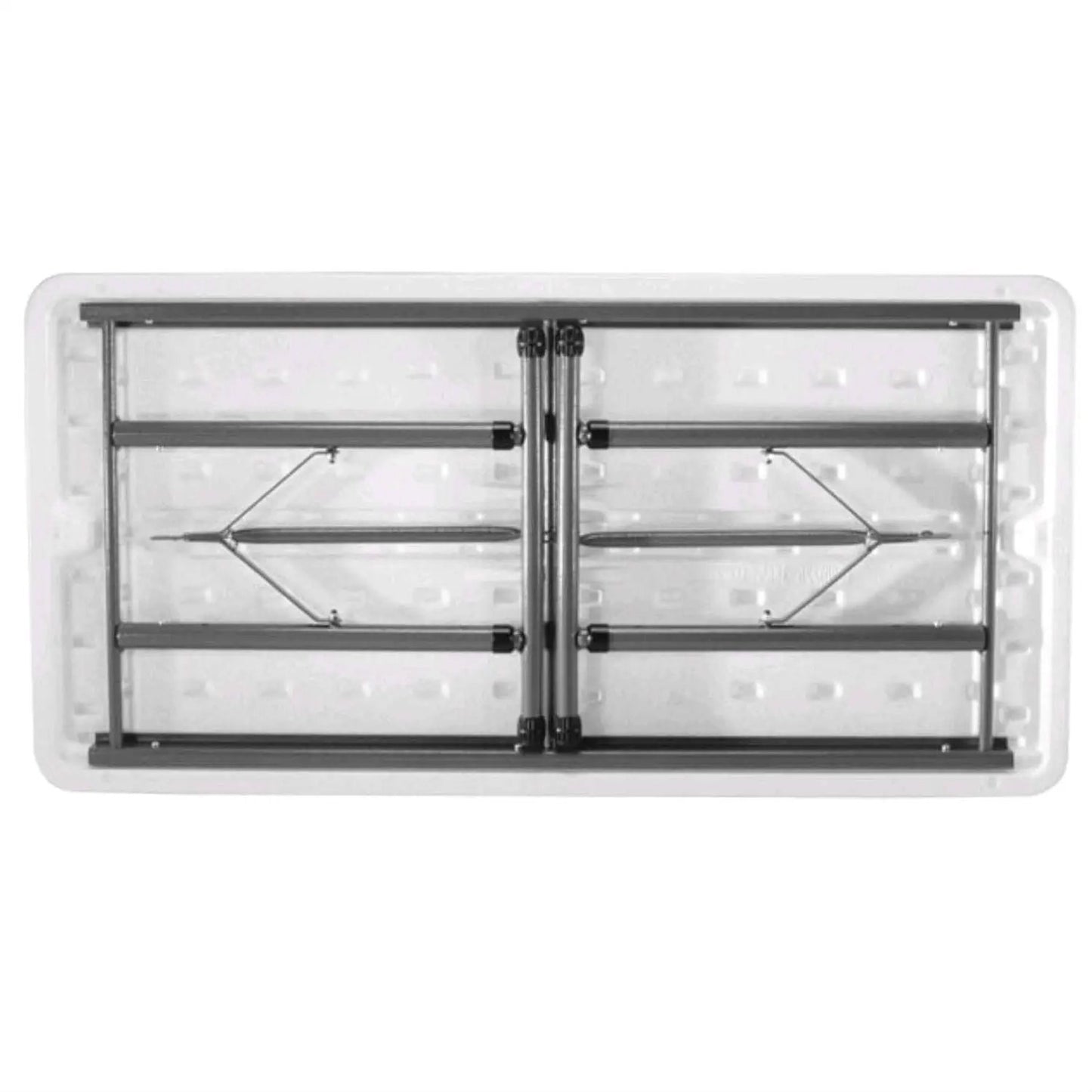 Adjustable Height 4-Foot Commercial Folding Table with White HDPE Top - Tampa Home & Garden Store