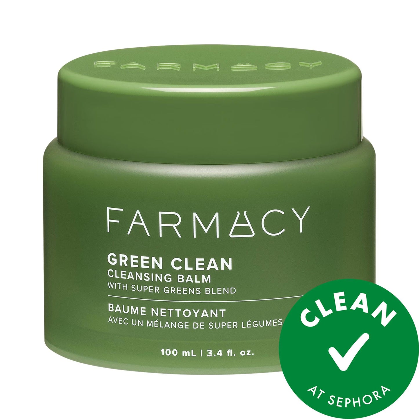Farmacy Green Clean Cleansing Balm bottle in green with white text, 100 mL on Tampa Home & Garden Store