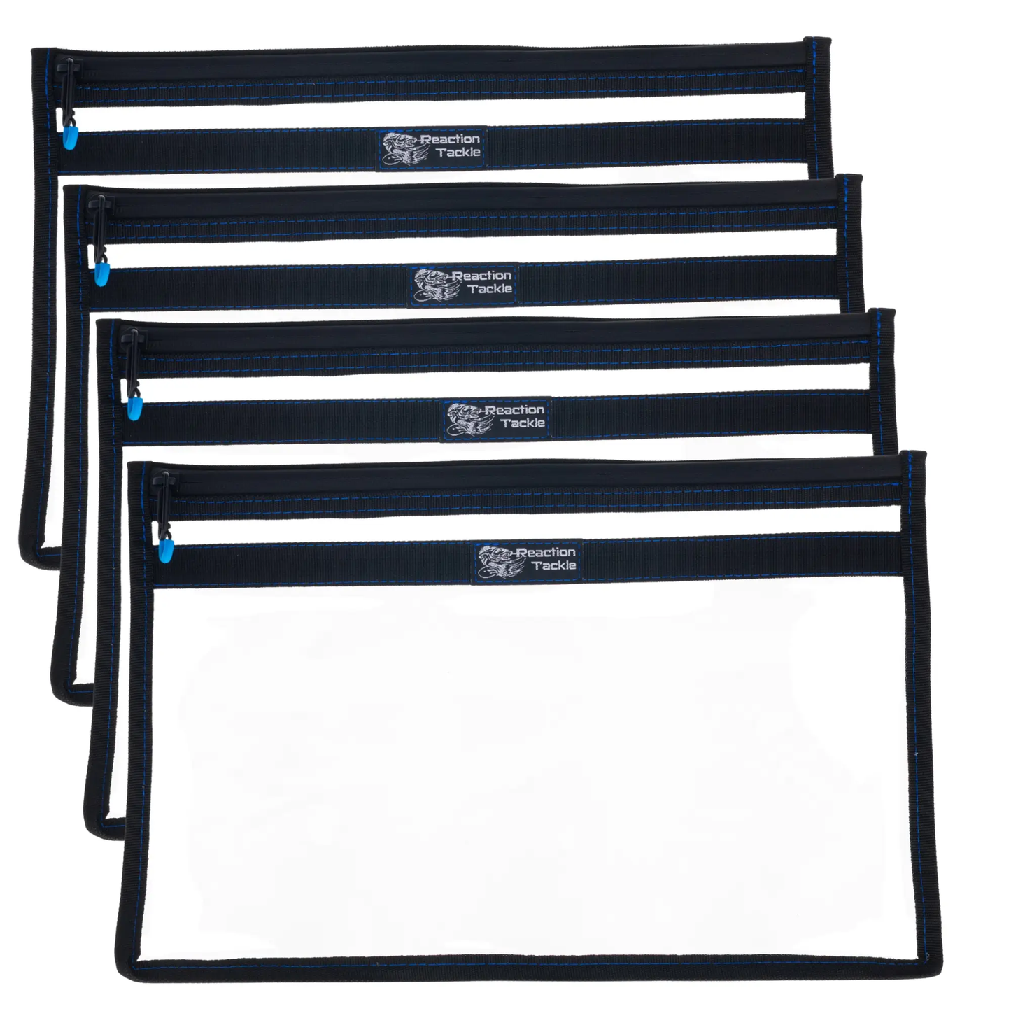 Reaction Tackle Storage Bag Pak water-resistant zippered pouches navy fabric with blue stitching on Tampa Home & Garden Store