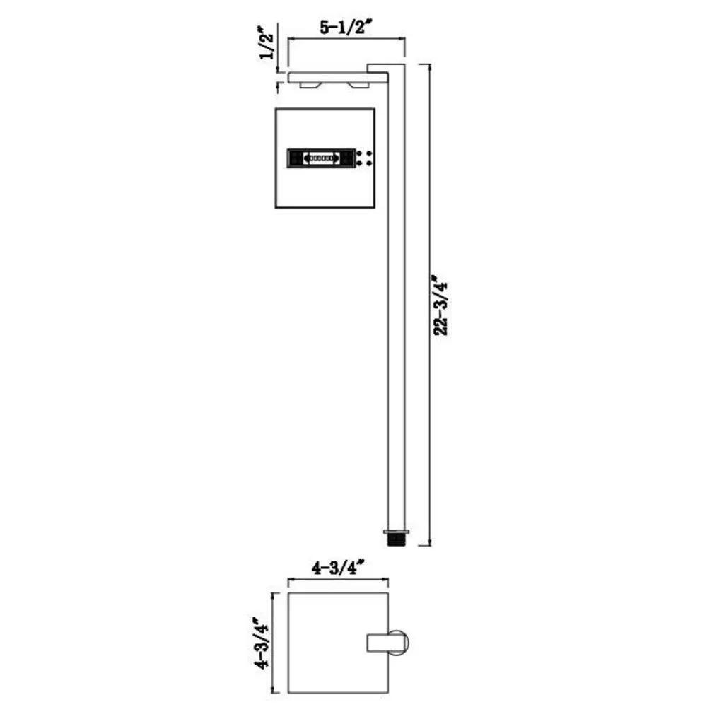 LP002 12V 3W LED Shallow Shade Mid Century Square Top Bollard Path Light - Tampa Home & Garden Store