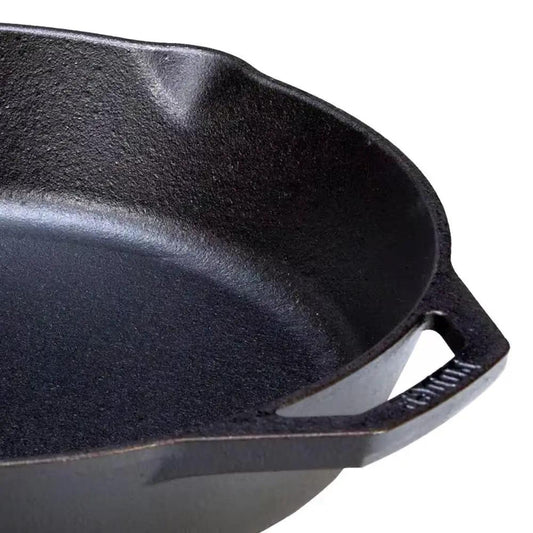 12-inch cast iron skillet frying pan black textured interior on Tampa Home & Garden Store