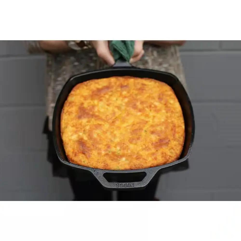 10.5-inch Square Cast Iron Skillet Frying Pan - Made in USA - Tampa Home & Garden Store