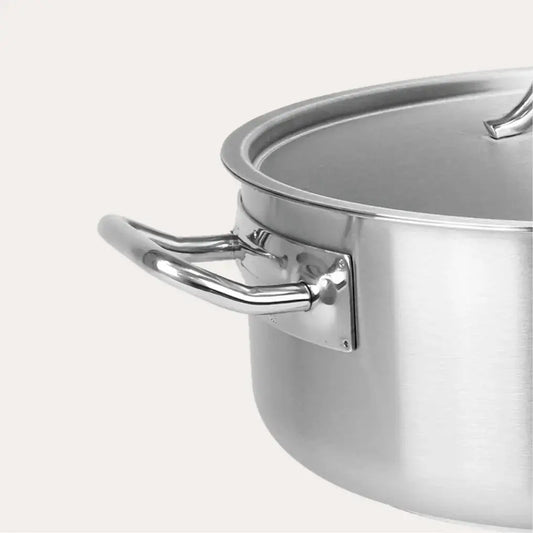 Stock pot with lid CRISTEL USA, large stainless steel induction-ready on Tampa Home & Garden Store